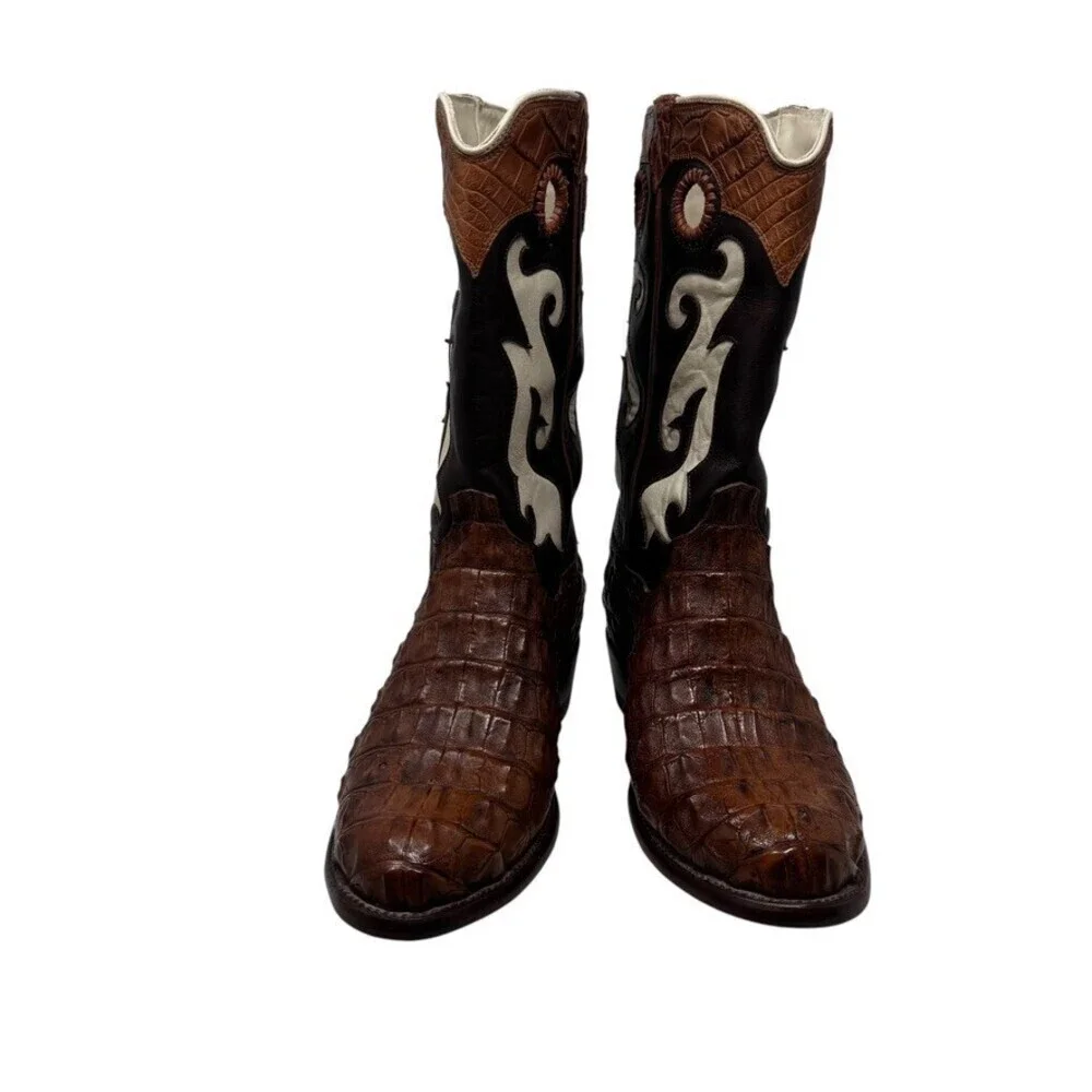Tecovas Birthday Mens Cowboy Boots IX 9.5 EE Ltd  Hornback Alligator western NEW